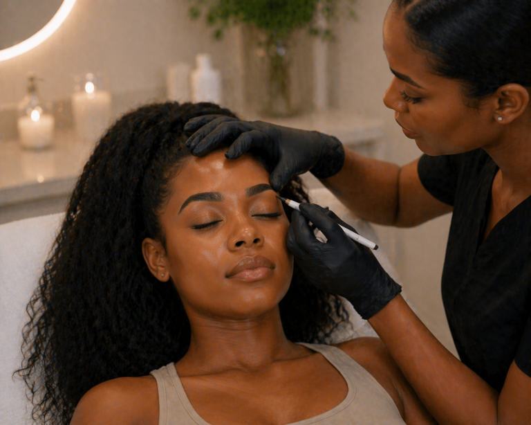 Épilation visage femme